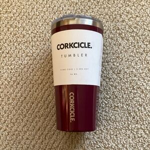 NEW Corkcicle Tumbler 16 oz Gloss Merlot Triple Insulated Travel Carrying Cup
